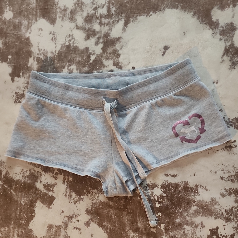 PINK Victoria's Secret Gray and Pink Shorts. Size: S